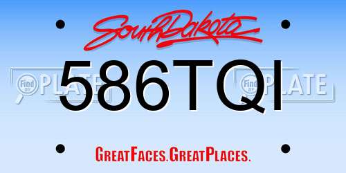 586TQI South Dakota License Plate