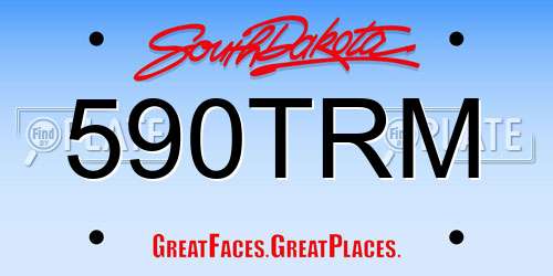 590TRM South Dakota License Plate
