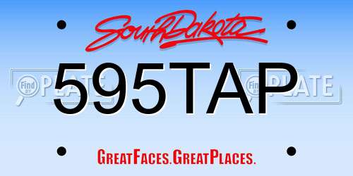 595TAP South Dakota License Plate
