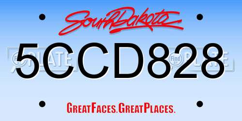 5CCD828 South Dakota License Plate