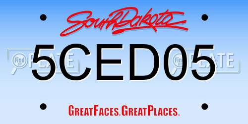 5CED05 South Dakota License Plate