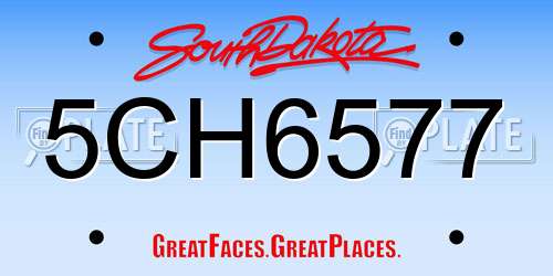 5CH6577 South Dakota License Plate