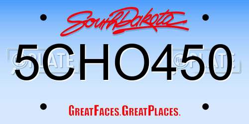 5CHO450 South Dakota License Plate