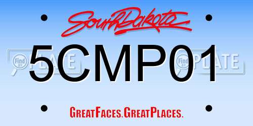 5CMP01 South Dakota License Plate