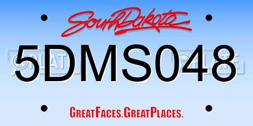 5DMS048 South Dakota License Plate
