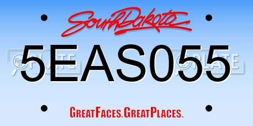 5EAS055 South Dakota License Plate