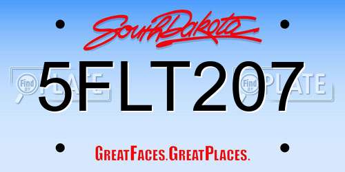 5FLT207 South Dakota License Plate