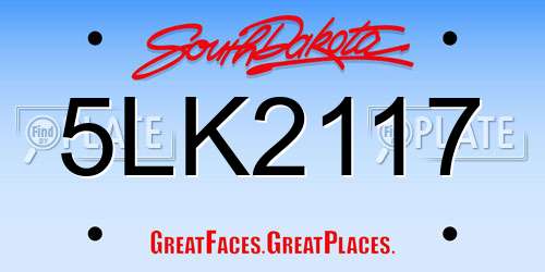 5LK2117 South Dakota License Plate