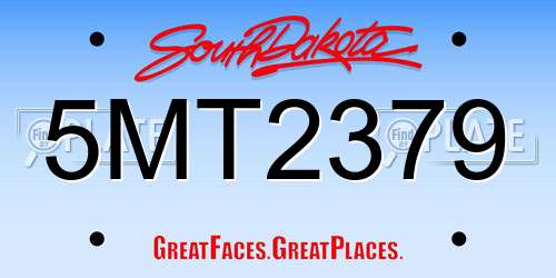 5MT2379 South Dakota License Plate