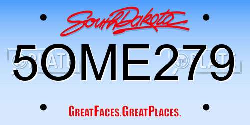 5OME279 South Dakota License Plate