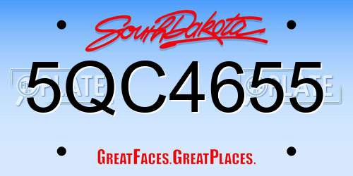 5QC4655 South Dakota License Plate