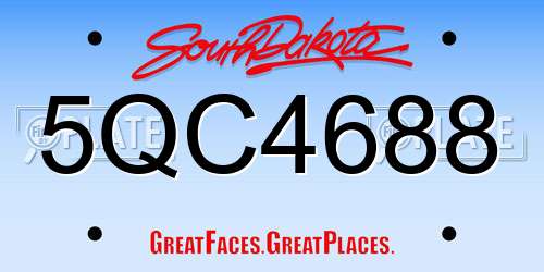 5QC4688 South Dakota License Plate