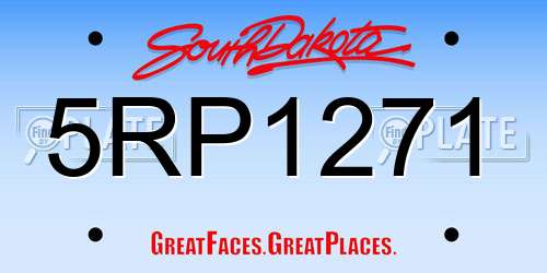 5RP1271 South Dakota License Plate