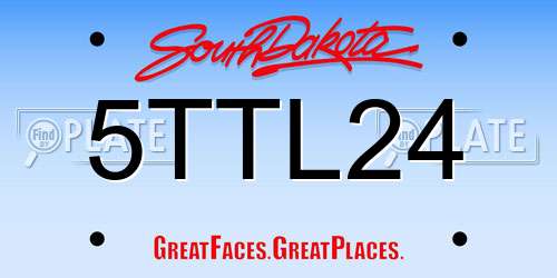 5TTL24 South Dakota License Plate