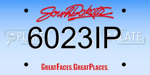 6023IP South Dakota License Plate