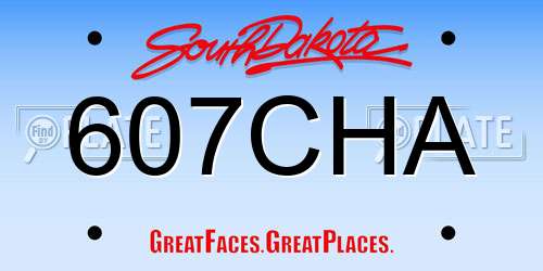 607CHA South Dakota License Plate