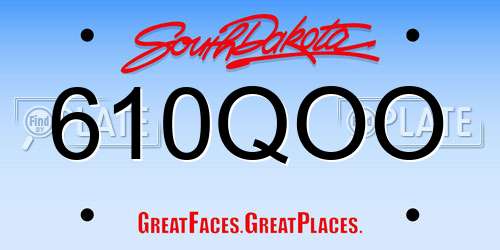 610QOO South Dakota License Plate