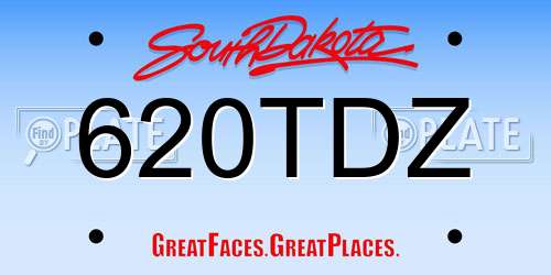 620TDZ South Dakota License Plate