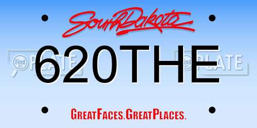 620THE South Dakota License Plate