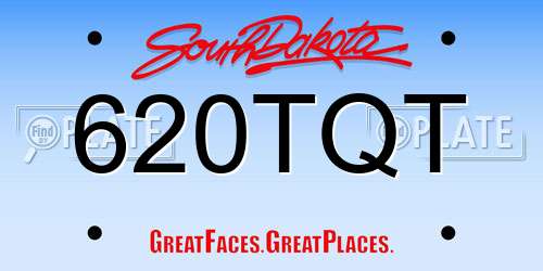 620TQT South Dakota License Plate