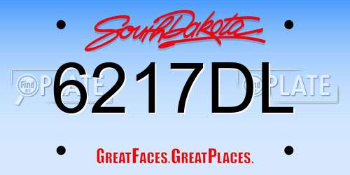 6217DL South Dakota License Plate