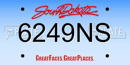 6249NS South Dakota License Plate