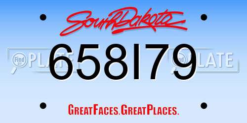 658I79 South Dakota License Plate