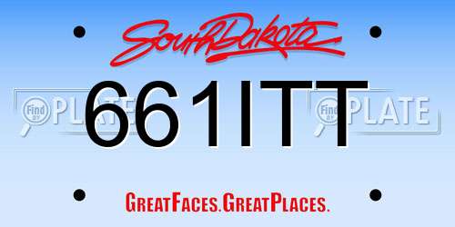 661ITT South Dakota License Plate
