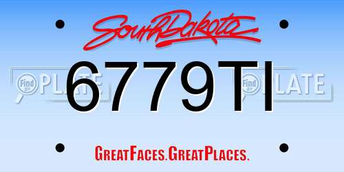 6779TI South Dakota License Plate