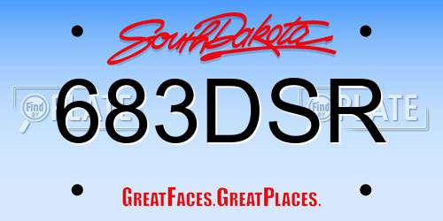 683DSR South Dakota License Plate