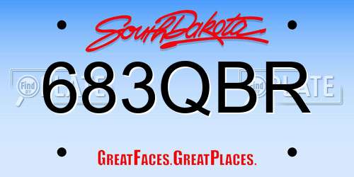 683QBR South Dakota License Plate