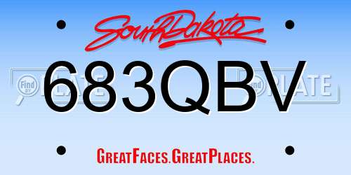 683QBV South Dakota License Plate