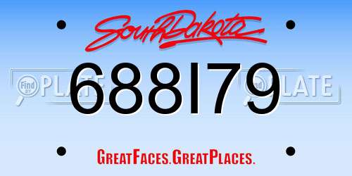 688I79 South Dakota License Plate
