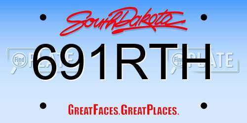 691RTH South Dakota License Plate
