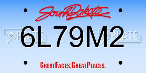 6L79M2 South Dakota License Plate