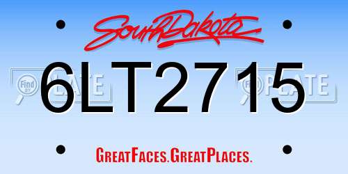 6LT2715 South Dakota License Plate