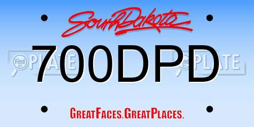 700DPD South Dakota License Plate