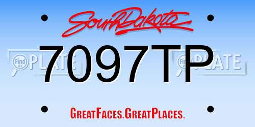 7097TP South Dakota License Plate