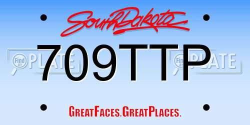 709TTP South Dakota License Plate