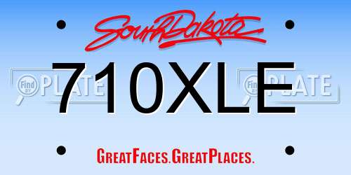710XLE South Dakota License Plate