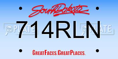 714RLN South Dakota License Plate
