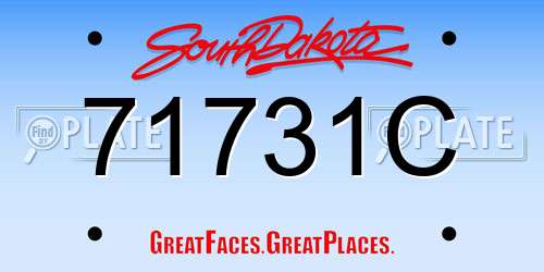71731C South Dakota License Plate