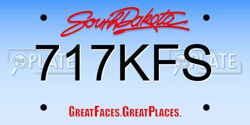 717KFS South Dakota License Plate