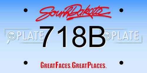 718B South Dakota License Plate