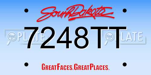 7248TT South Dakota License Plate