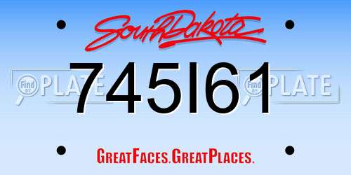 745I61 South Dakota License Plate