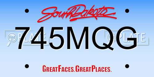 745MQG South Dakota License Plate