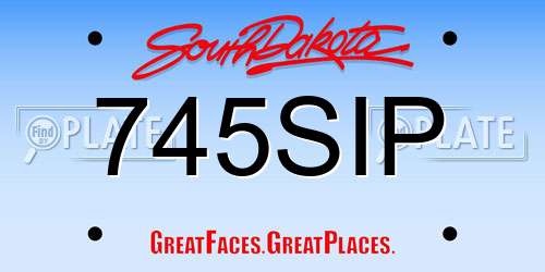 745SIP South Dakota License Plate