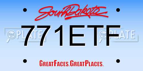 771ETF South Dakota License Plate