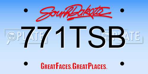 771TSB South Dakota License Plate